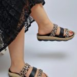 صندل زنانه پلنگی طبی